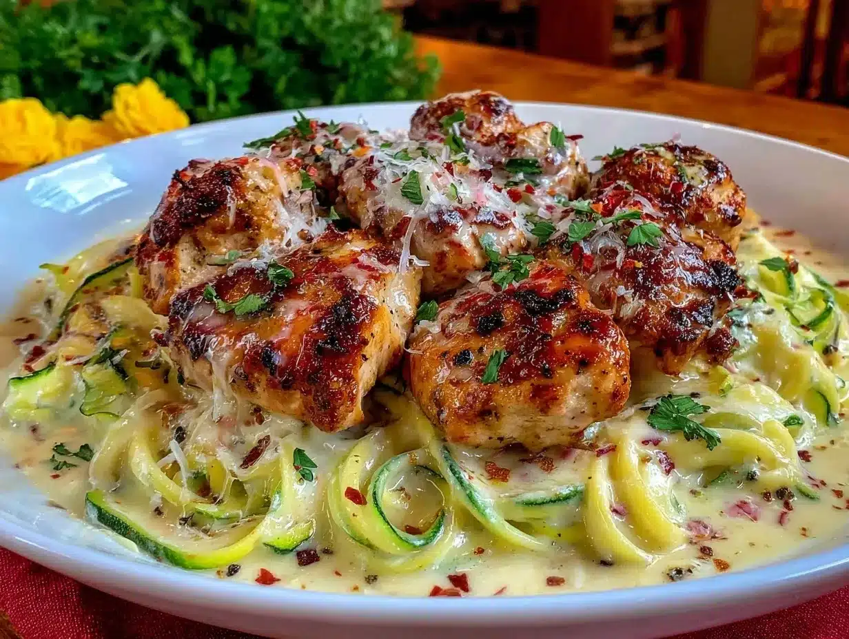 creamy keto chicken alfredo preparation steps