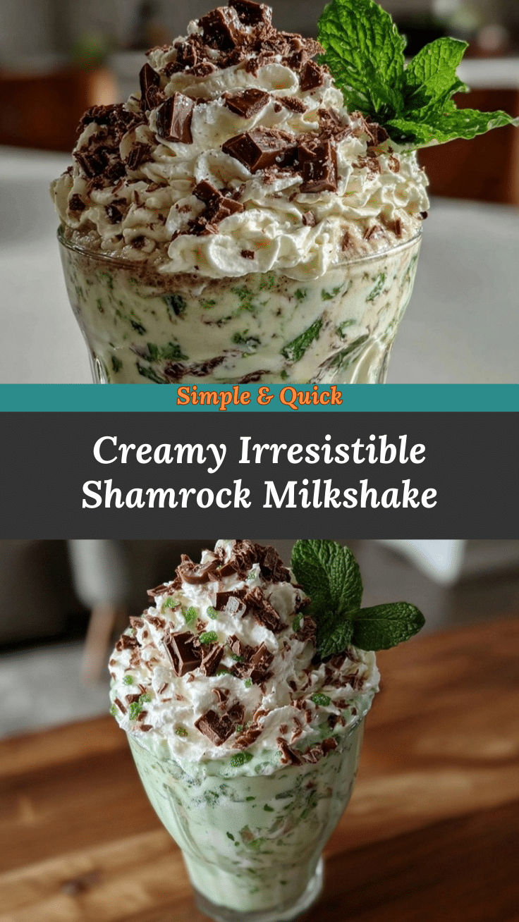 Creamy Shamrock Milkshake recipe