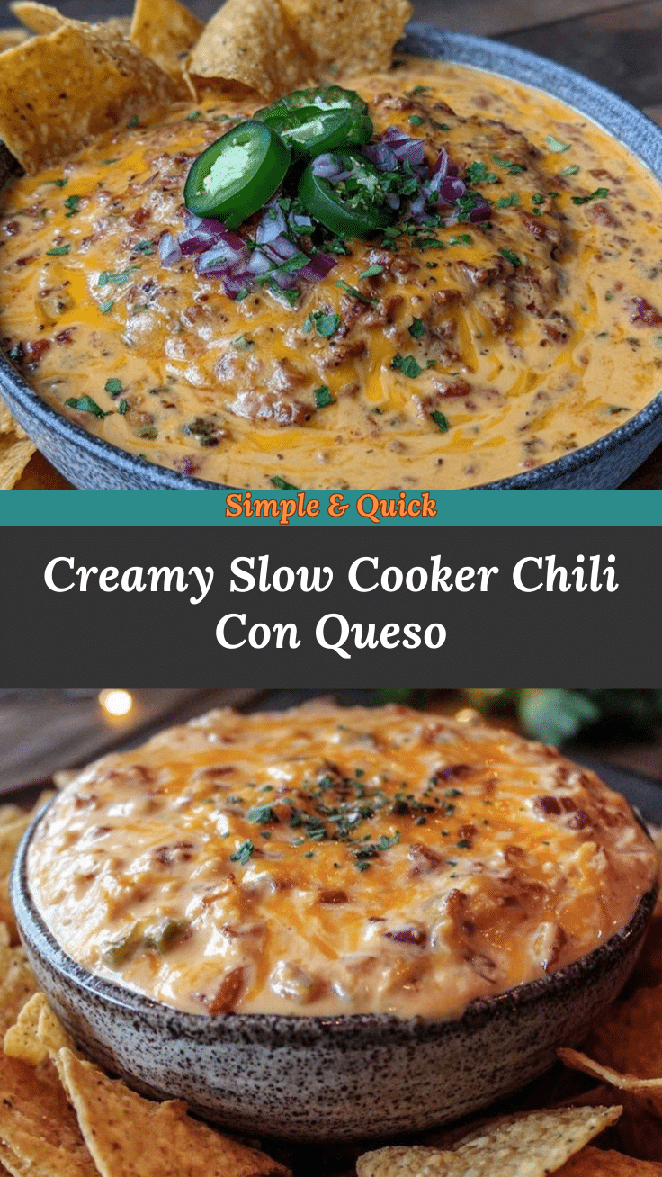 creamy slow cooker chili con queso recipe