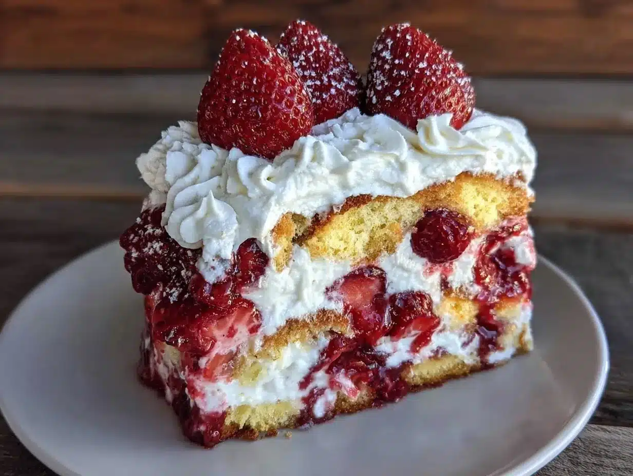 creamy strawberry icebox cake preparation steps