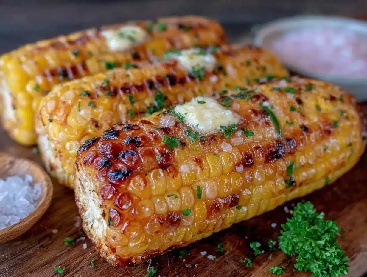 crispy air fryer corn on the cob preparation steps