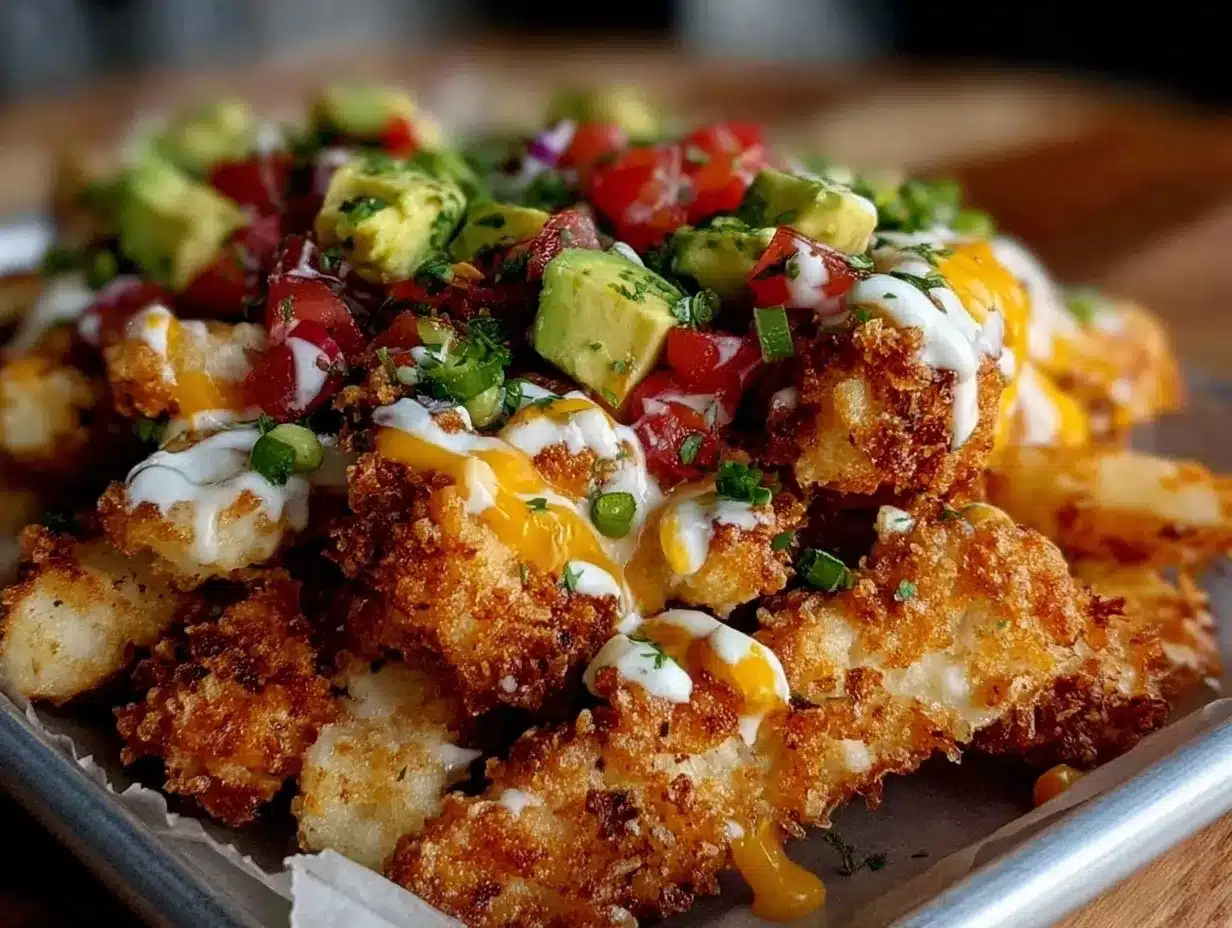 crispy air fryer loaded chicken fries preparation steps