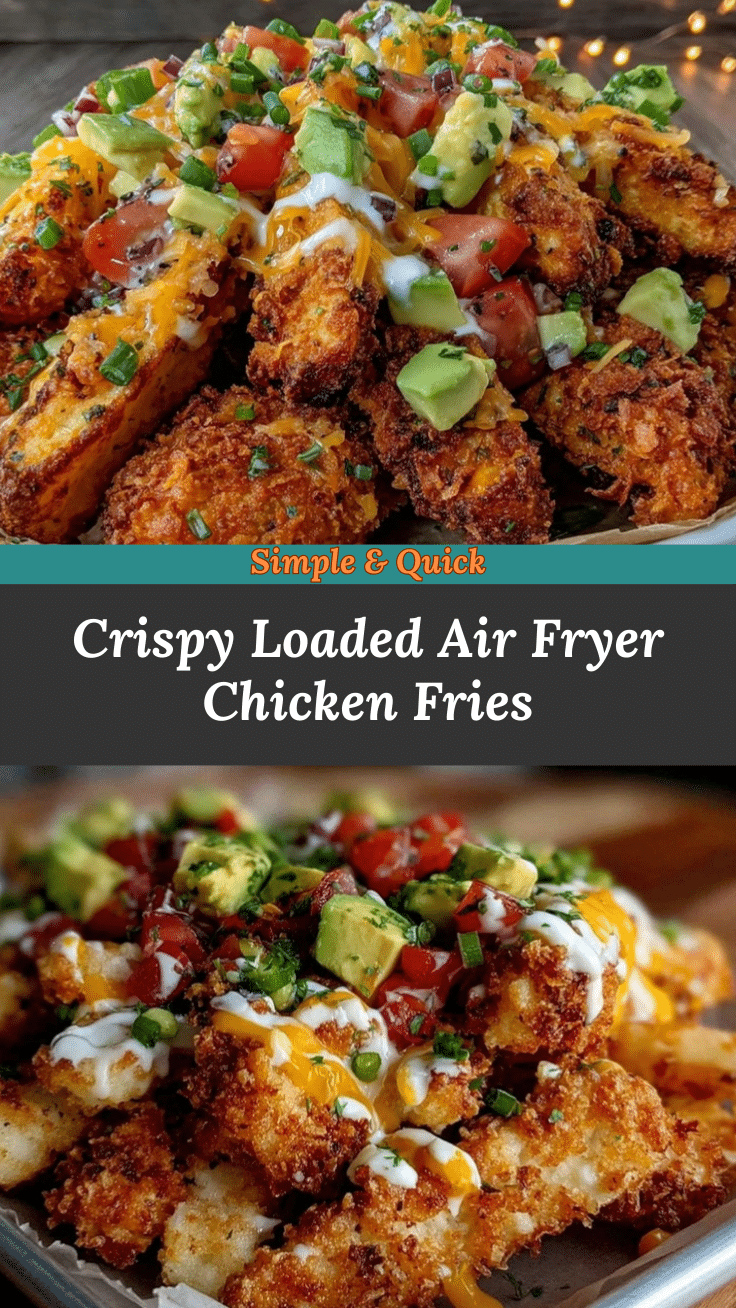 crispy air fryer loaded chicken fries recipe