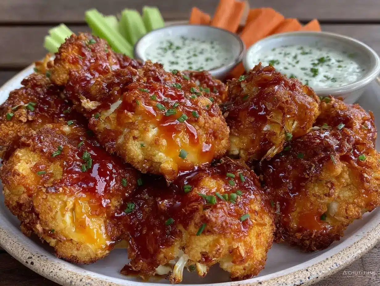 crispy buffalo cauliflower wings preparation steps