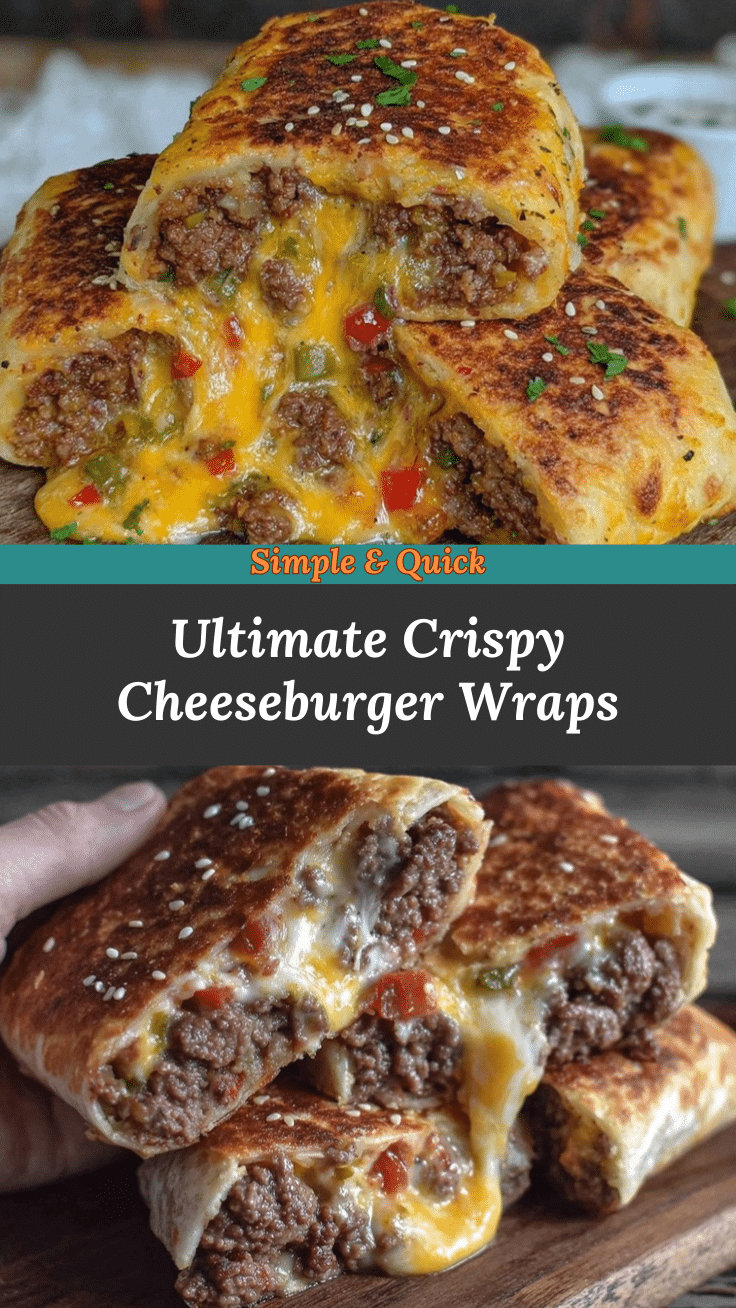 crispy cheeseburger wraps recipe