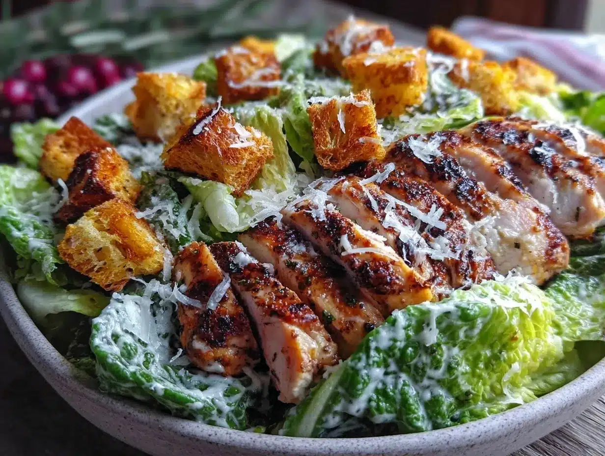 crispy chicken caesar salad preparation steps