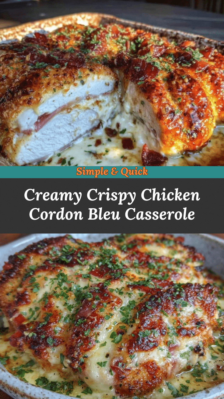crispy chicken cordon bleu casserole recipe