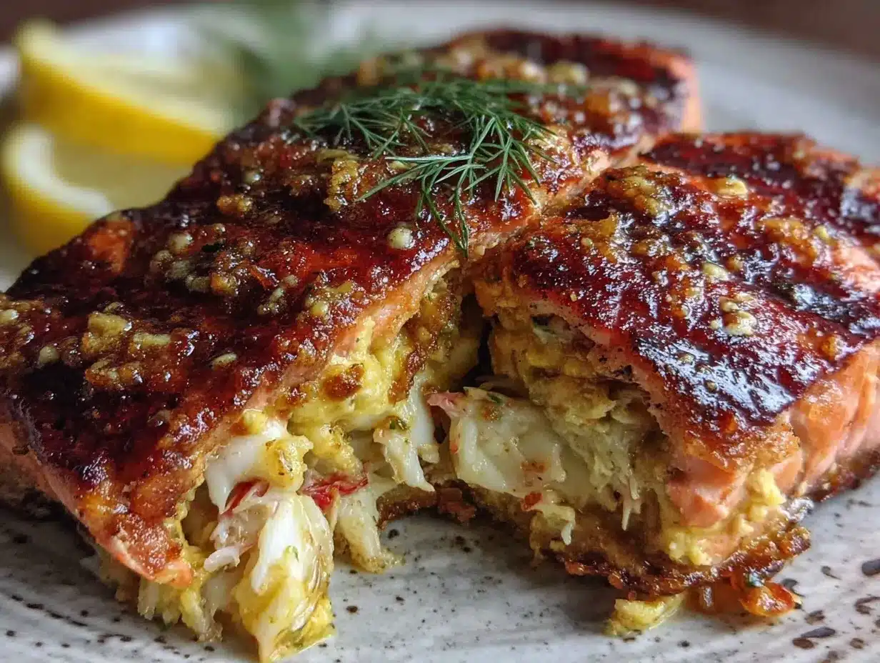 crispy crab-stuffed salmon delight preparation steps