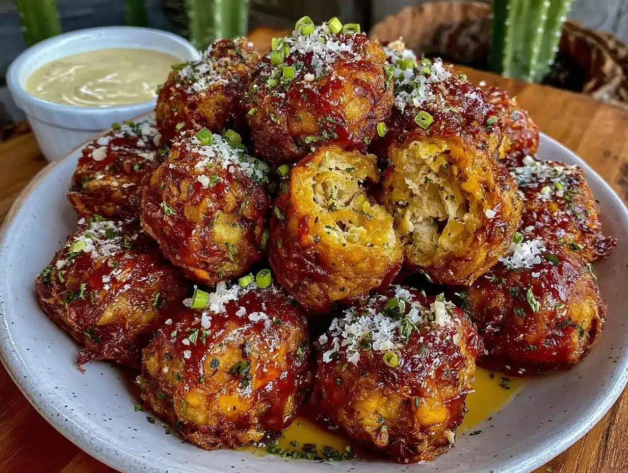 Crispy Garlic Butter Chicken Tots preparation steps