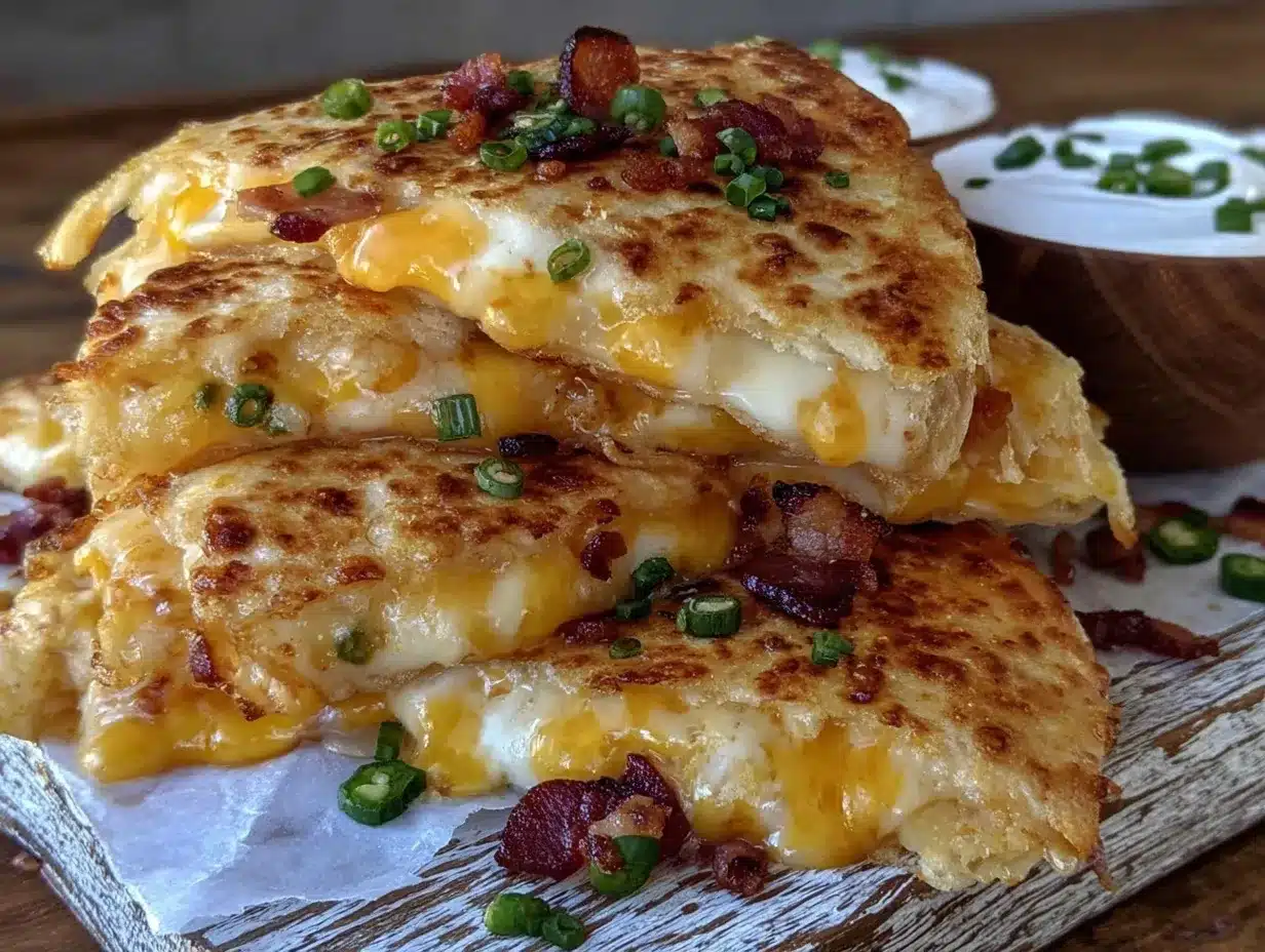 Crispy Jalapeño Bacon Ranch Quesadilla Bites preparation steps