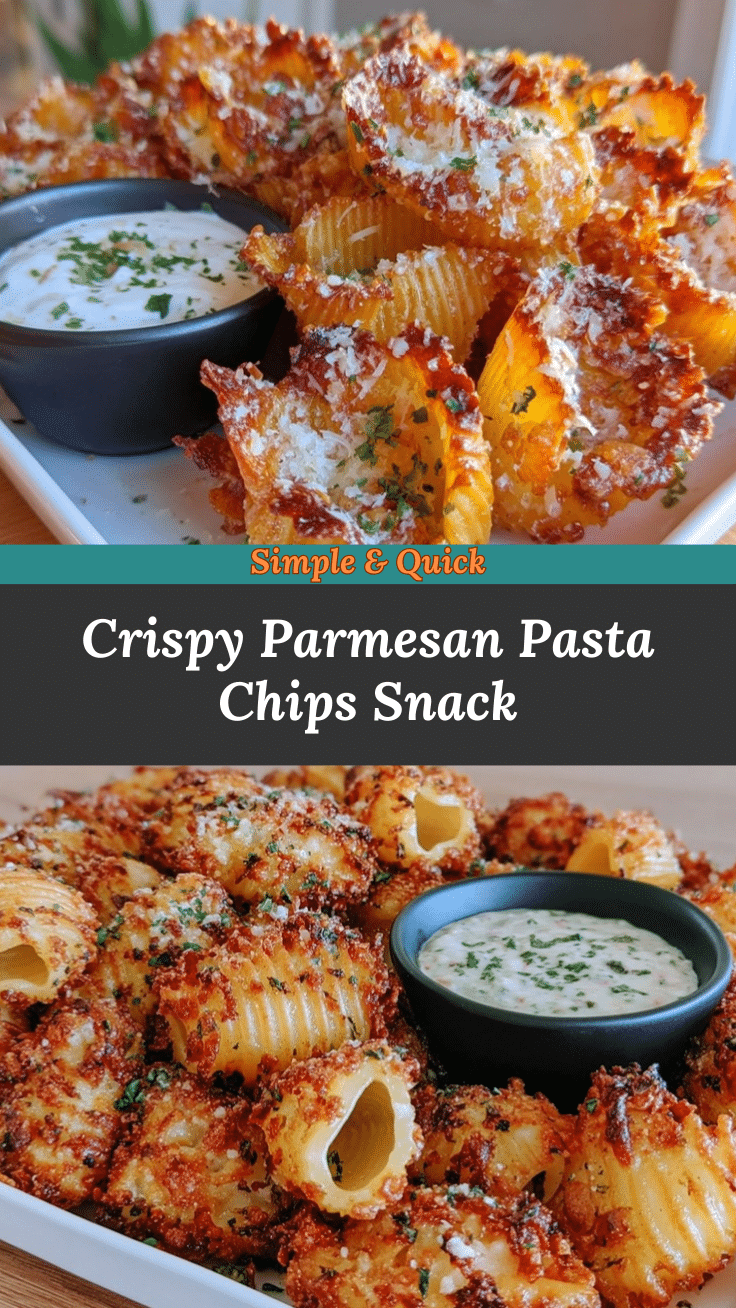 crispy Parmesan pasta chips recipe