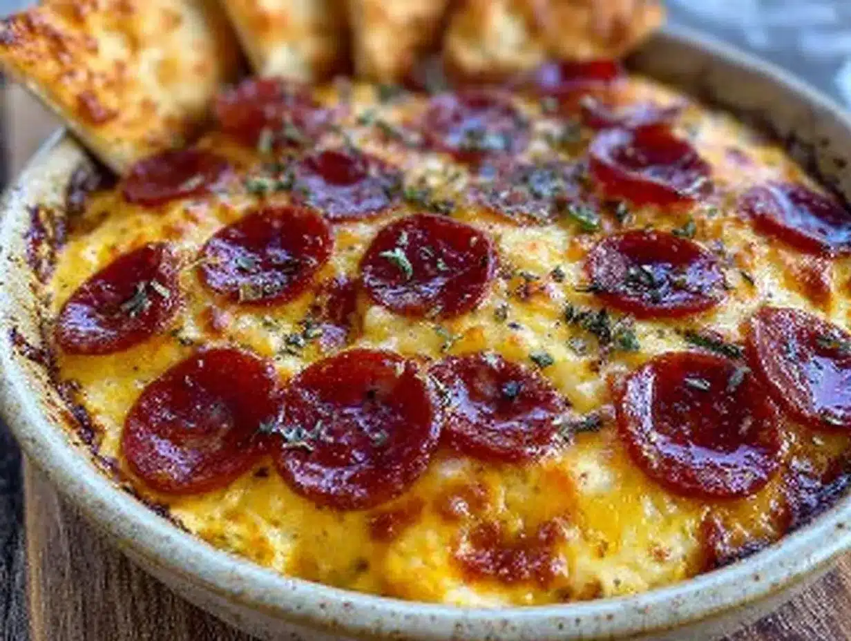 crispy pepperoni pizza dip preparation steps