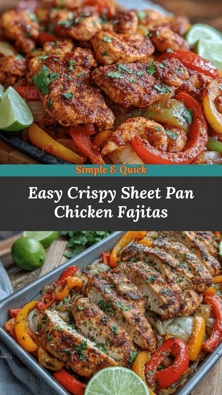 crispy sheet pan chicken fajitas recipe