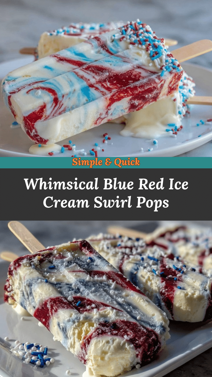 Dr. Seuss Blue & Red Ice Cream Swirl Pops recipe
