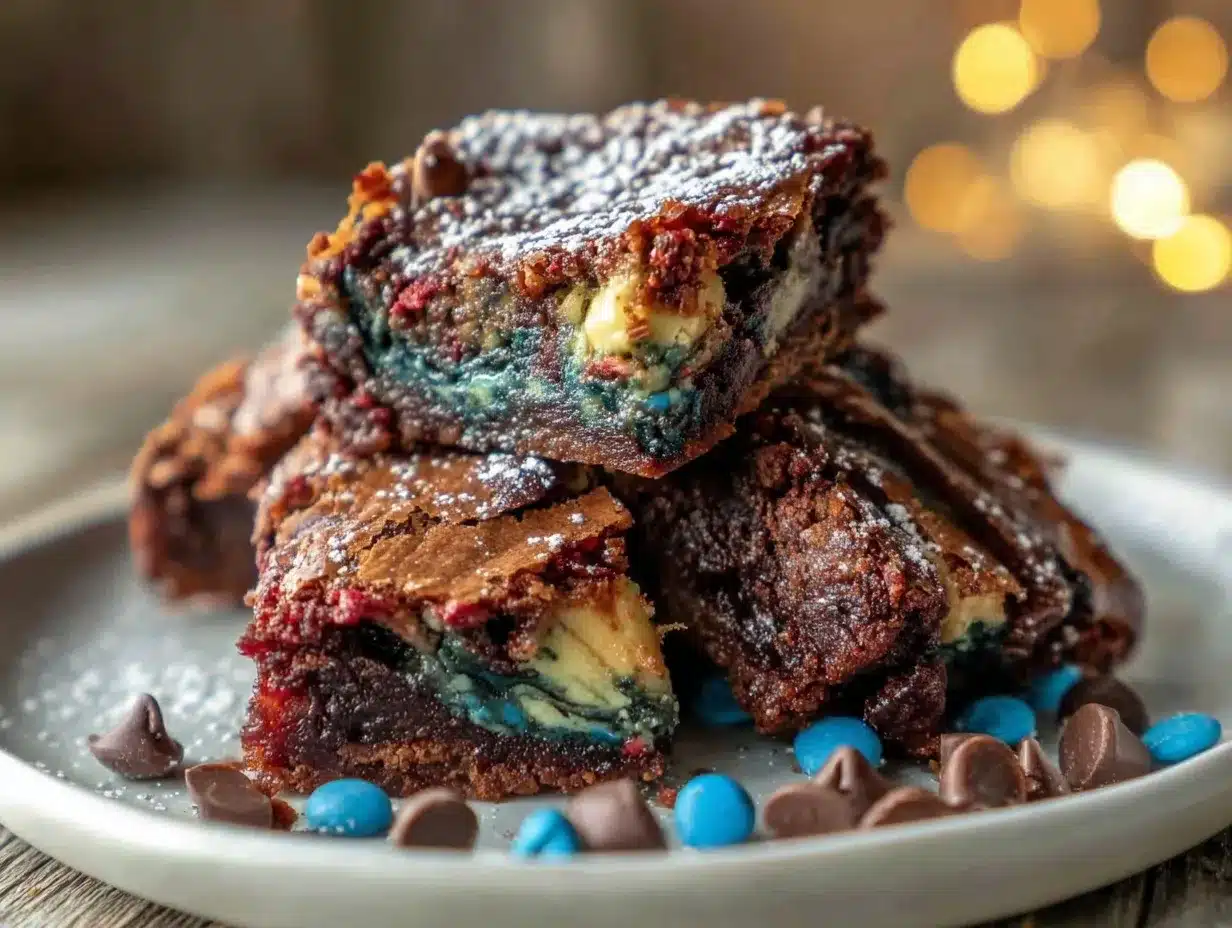 Dr. Seuss Blue Swirl Brownies preparation steps