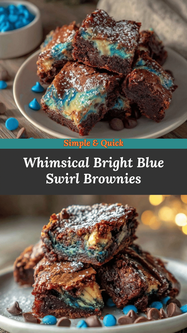 Dr. Seuss Blue Swirl Brownies recipe