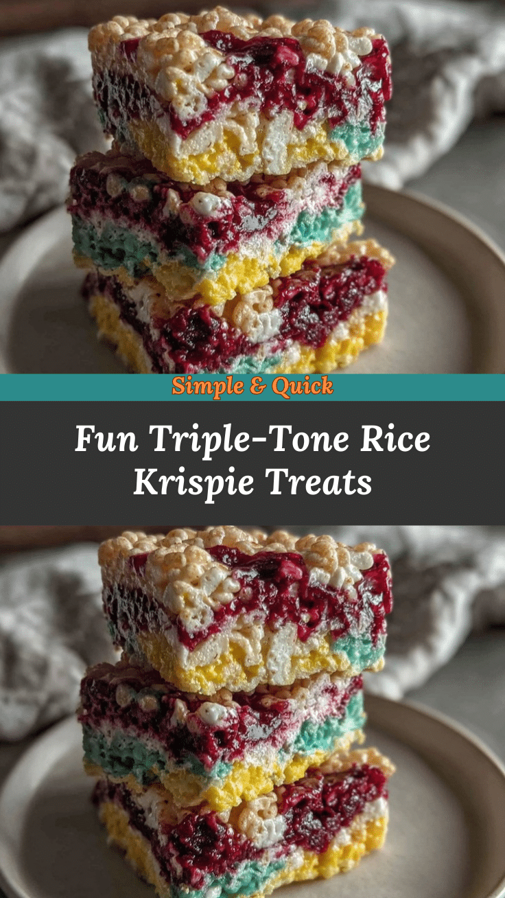 Dr. Seuss Triple Tone Rice Krispie Treats recipe