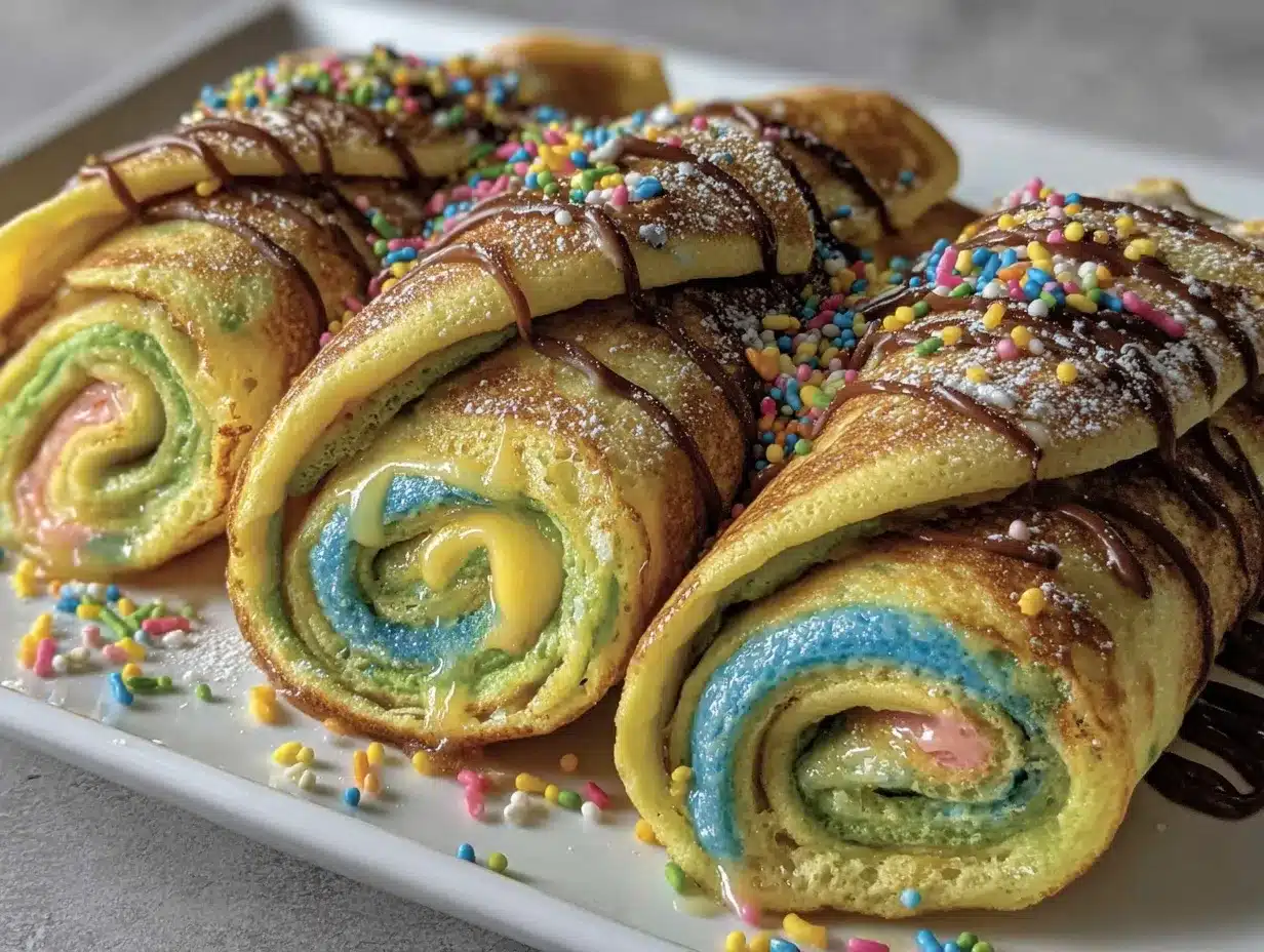 Dr. Seuss Whoville Pancake Rollups preparation steps