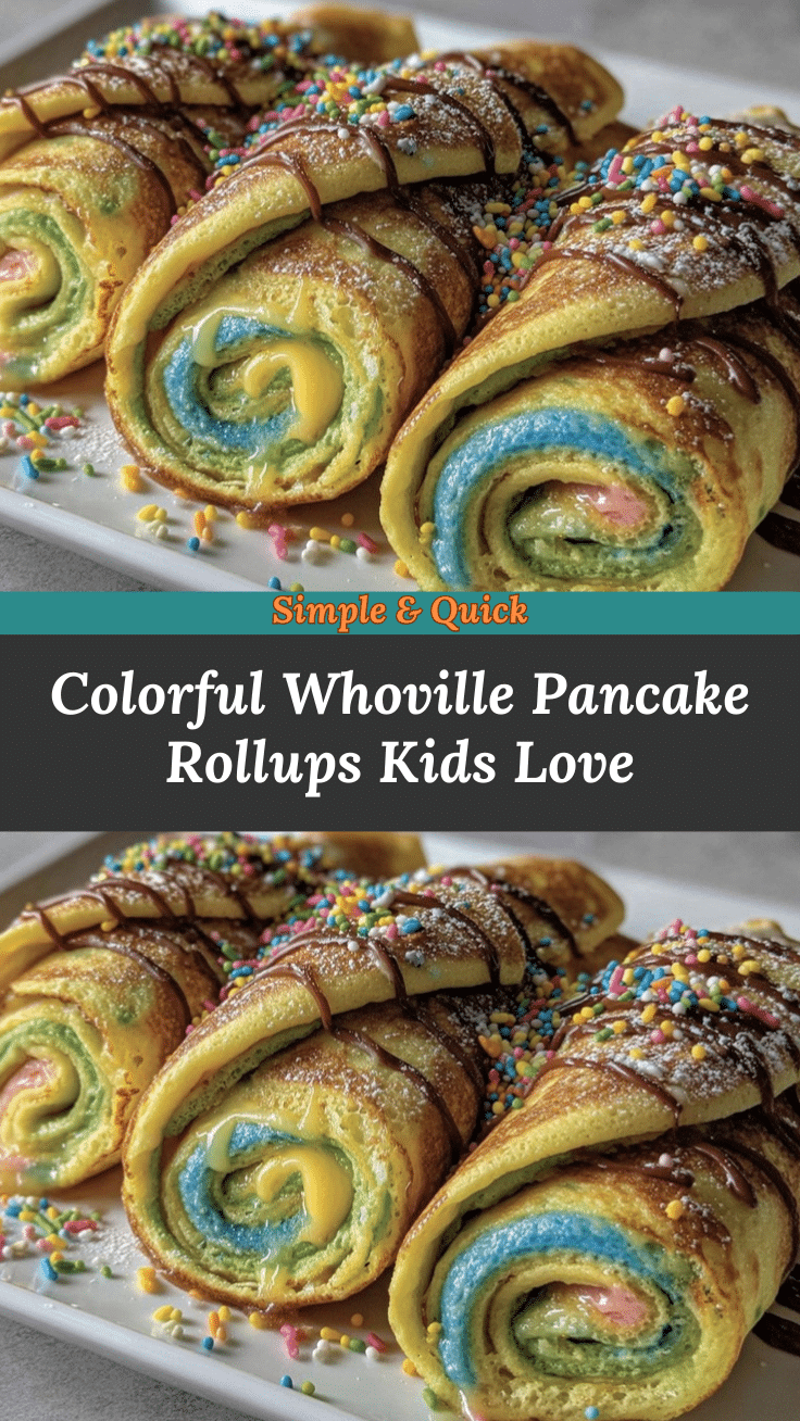Dr. Seuss Whoville Pancake Rollups recipe