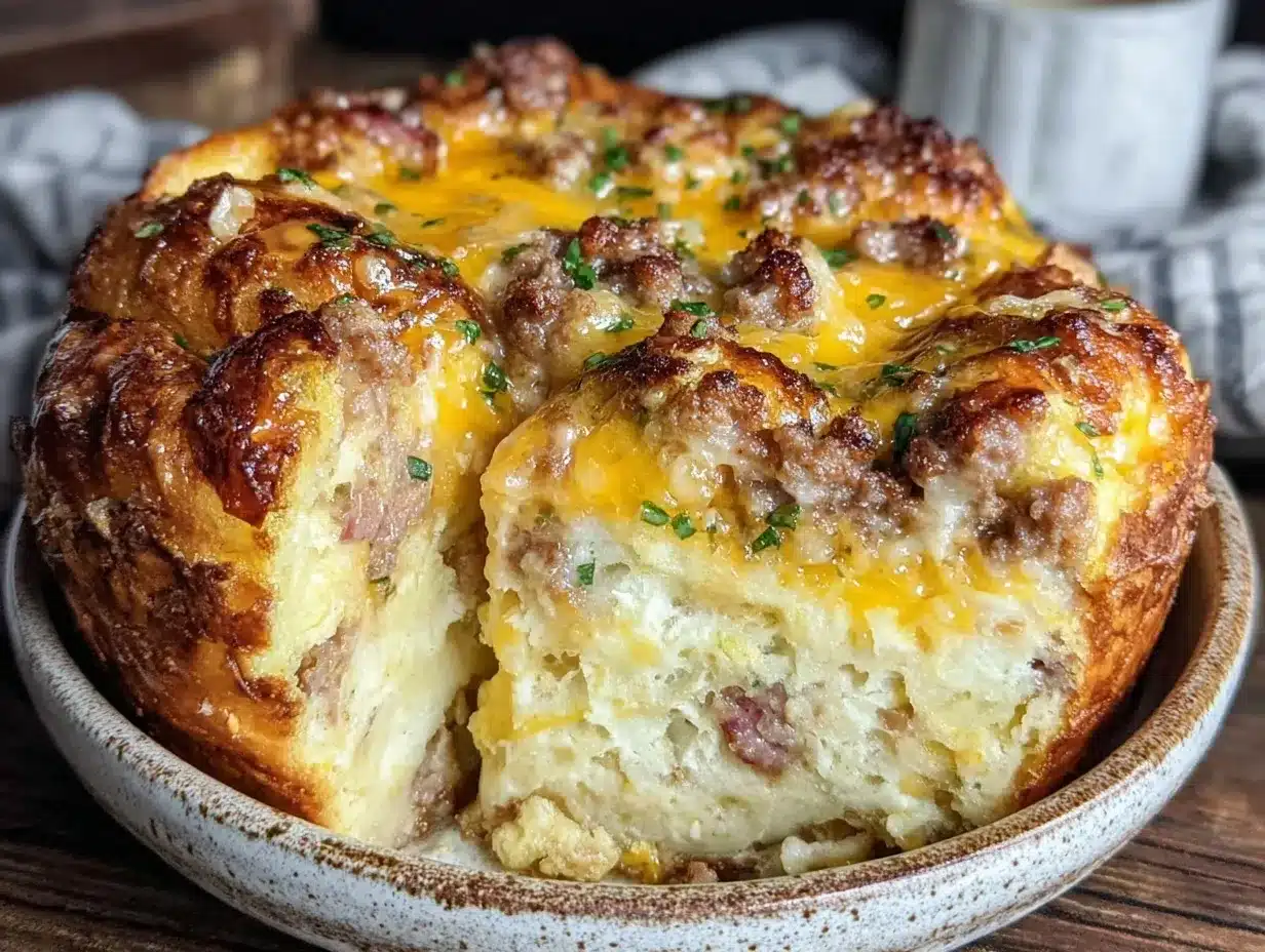 easy cheesy crockpot breakfast casserole preparation steps