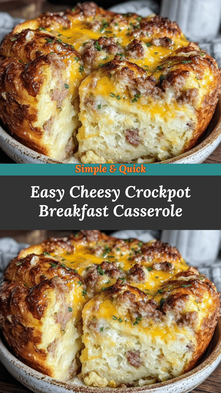 easy cheesy crockpot breakfast casserole recipe