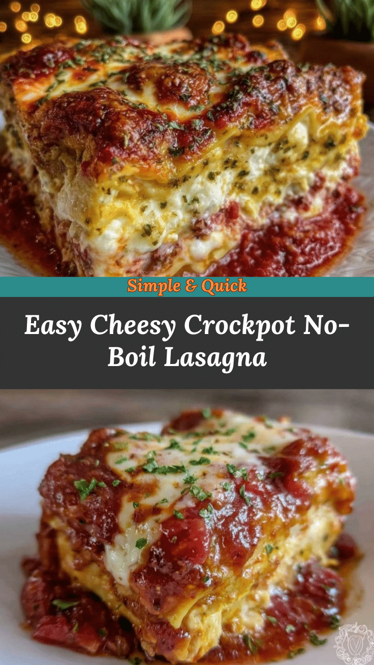 easy cheesy crockpot no-boil lasagna recipe