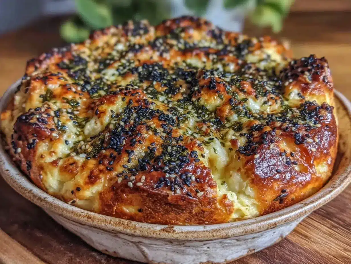 easy cheesy everything bagel breakfast casserole preparation steps