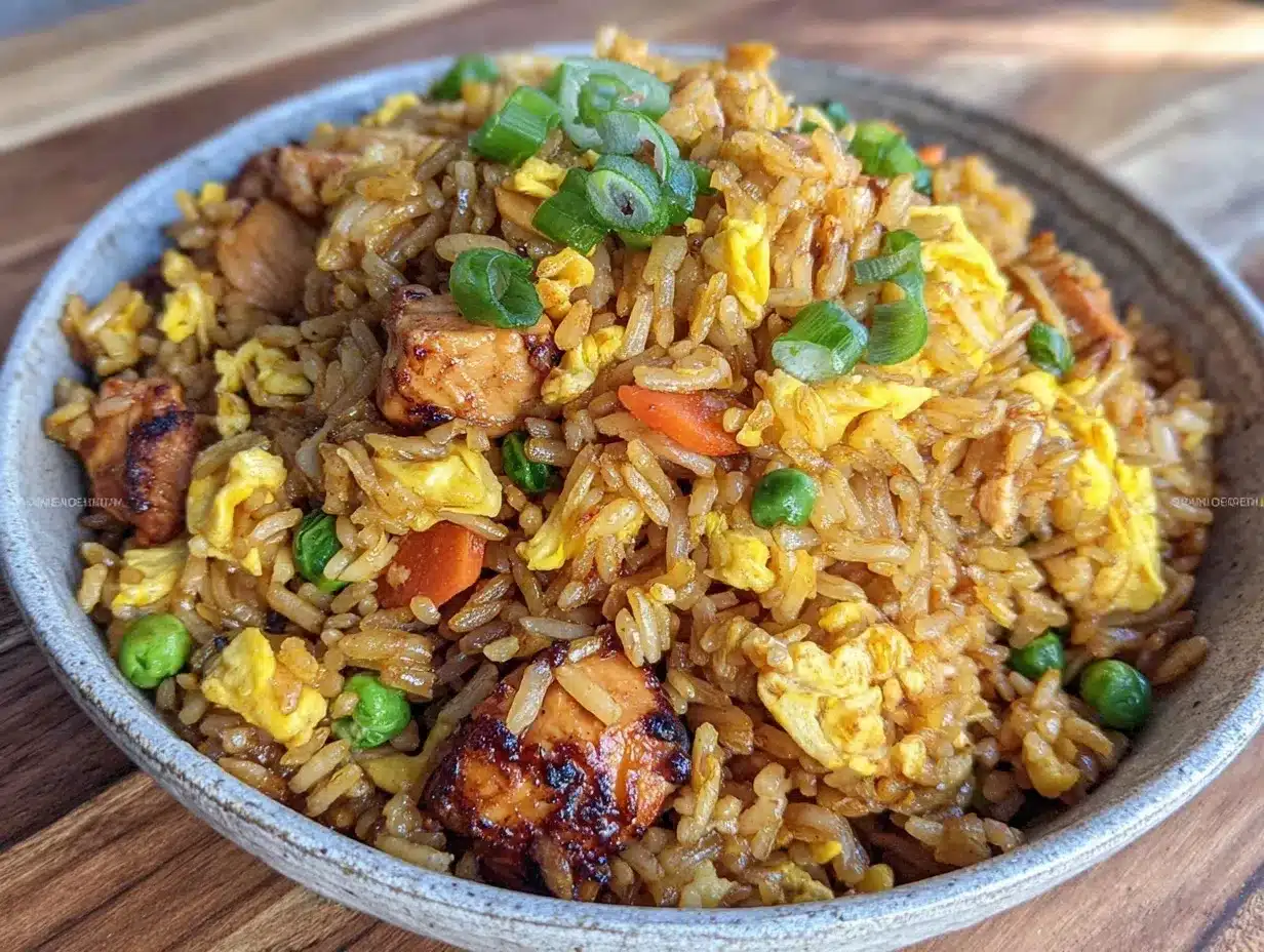 easy crispy chicken fried rice preparation steps