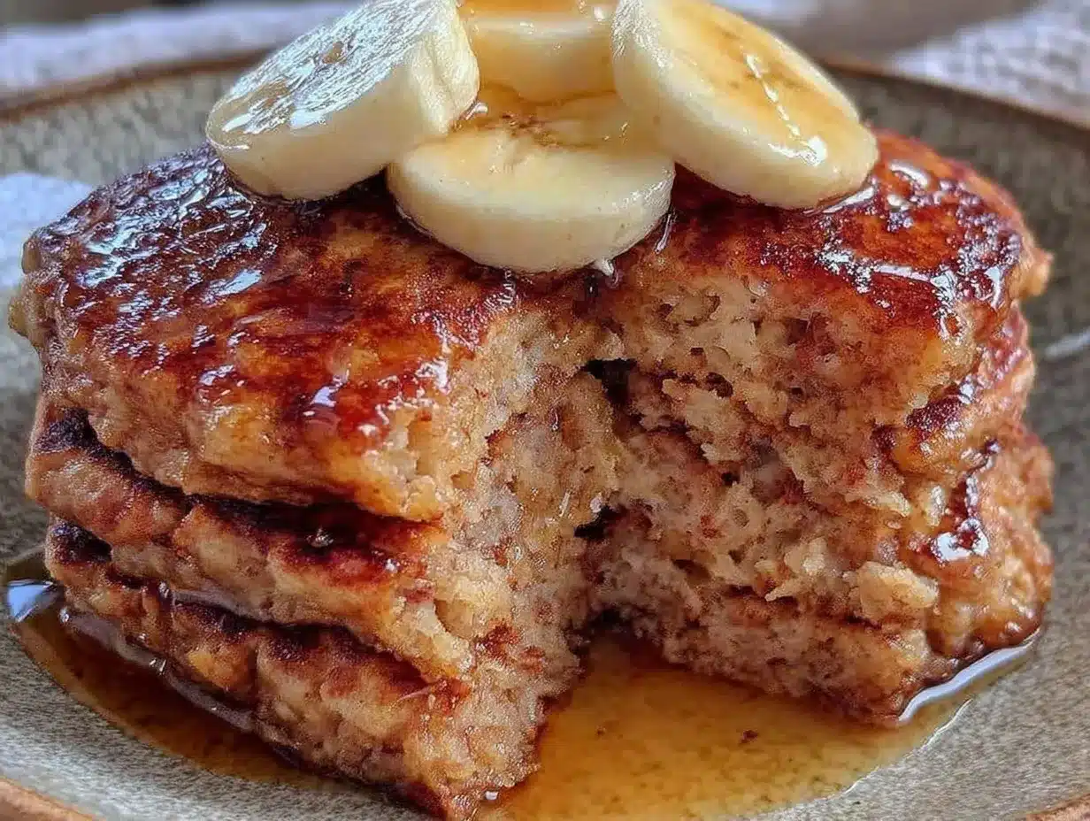 easy fluffy 2-ingredient banana pancakes preparation steps