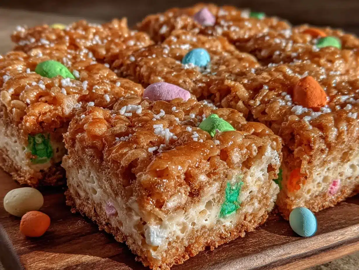 Easy Fluffy Peeps Rice Krispie Treats preparation steps