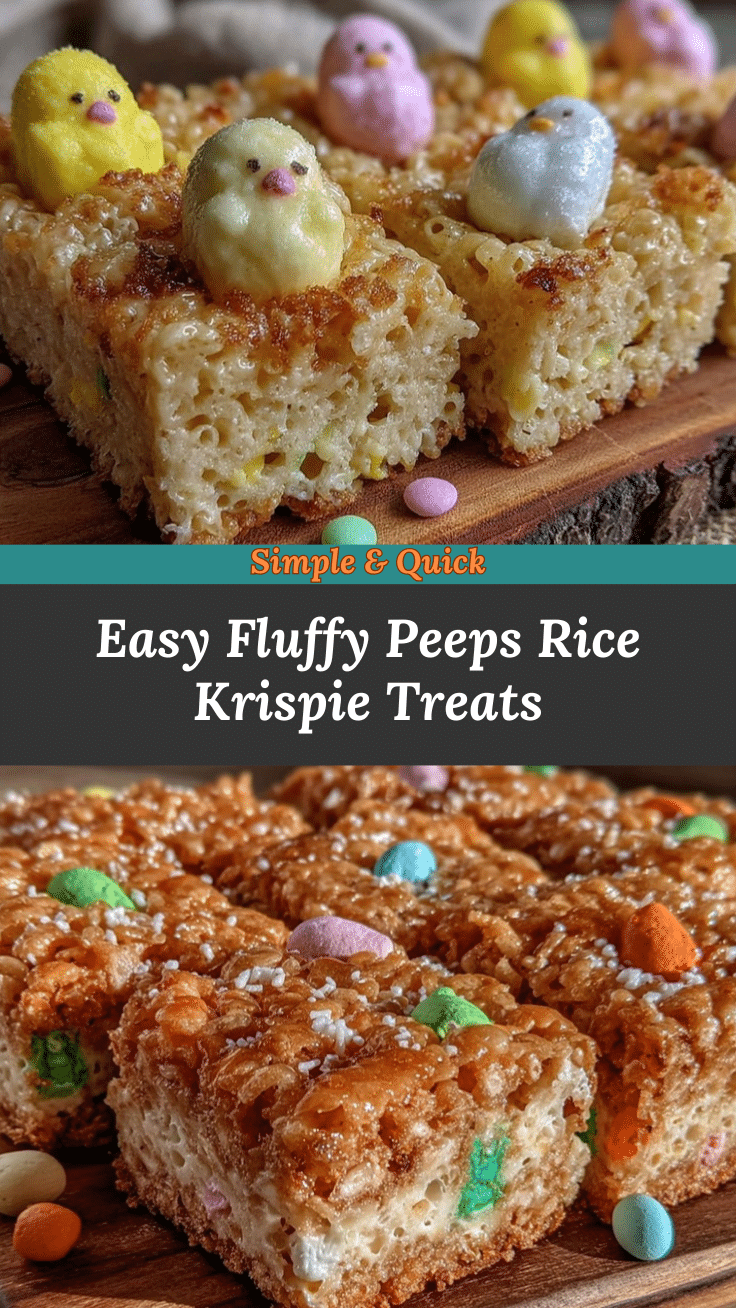 Easy Fluffy Peeps Rice Krispie Treats recipe