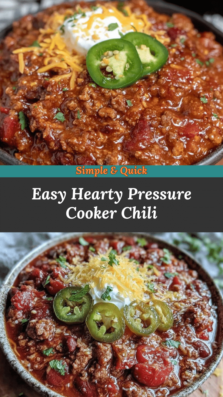easy hearty pressure cooker chili recipe recipe