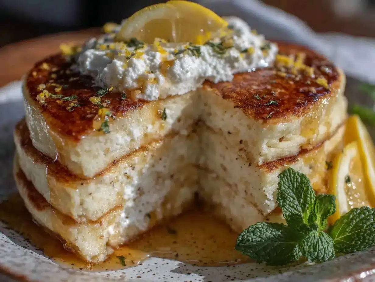 fluffy lemon ricotta pancakes preparation steps