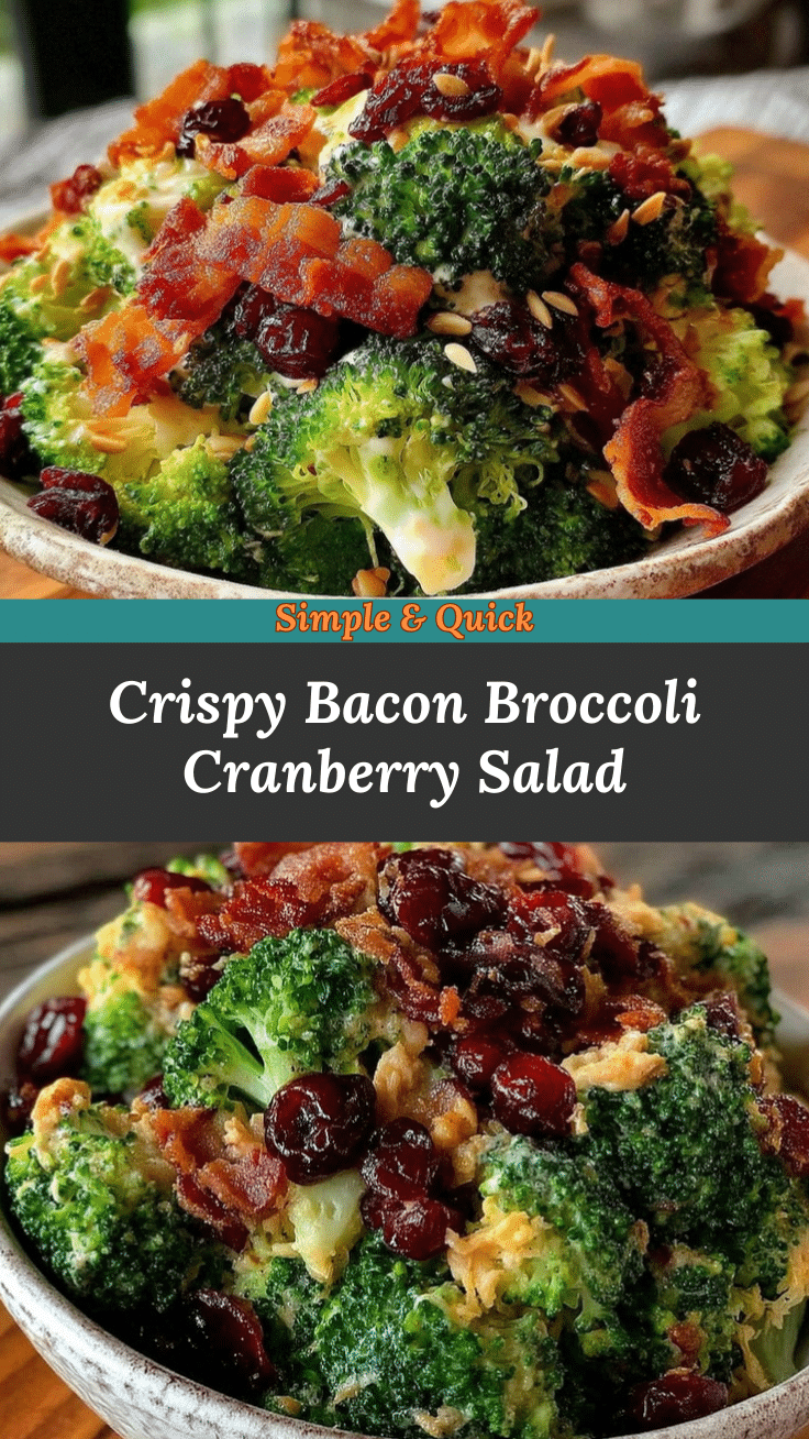 fresh broccoli salad with bacon and cranberries recipe