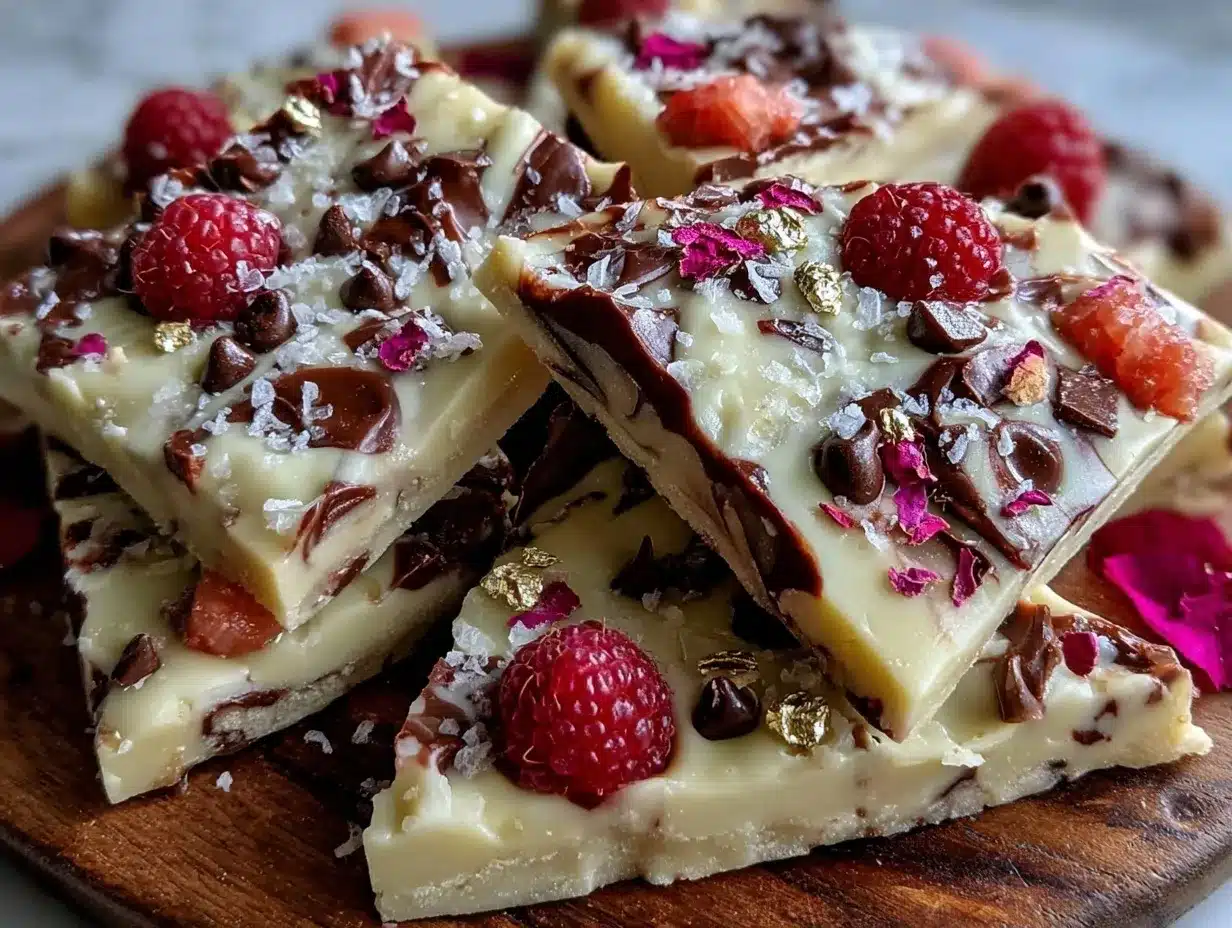 Galentine’s Rosé Chocolate Bark Board preparation steps