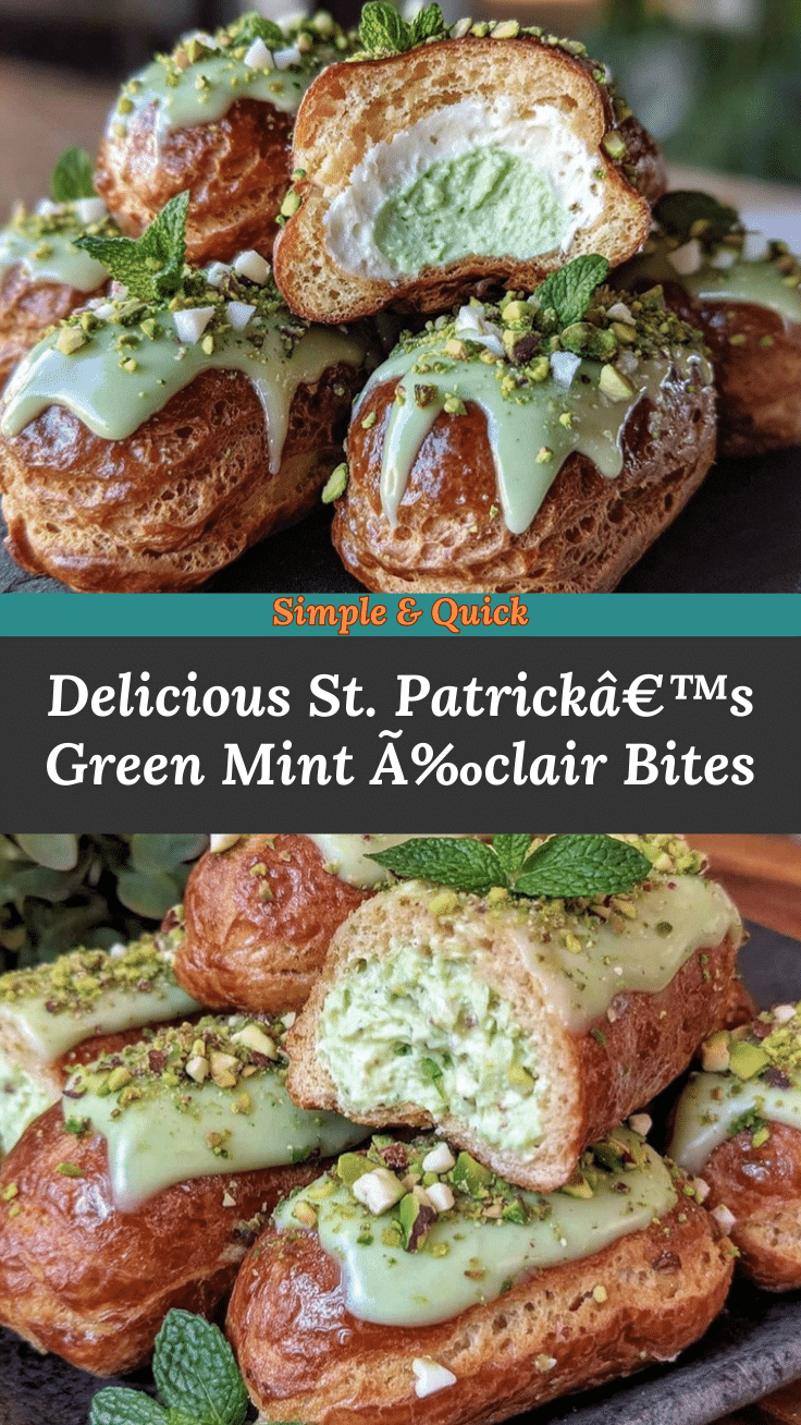 green mint éclair bites recipe