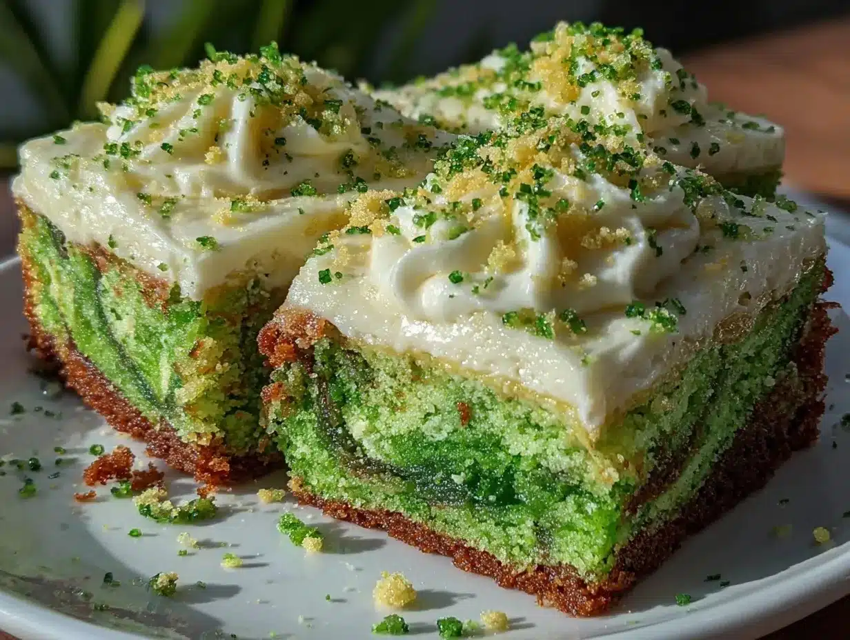Green Velvet Snack Cake Bars preparation steps