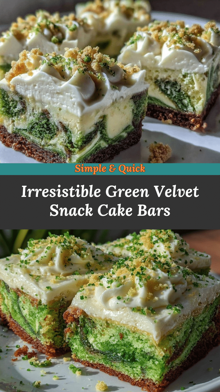 Green Velvet Snack Cake Bars recipe