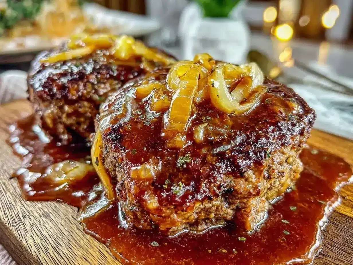 hamburger steaks recipe preparation steps