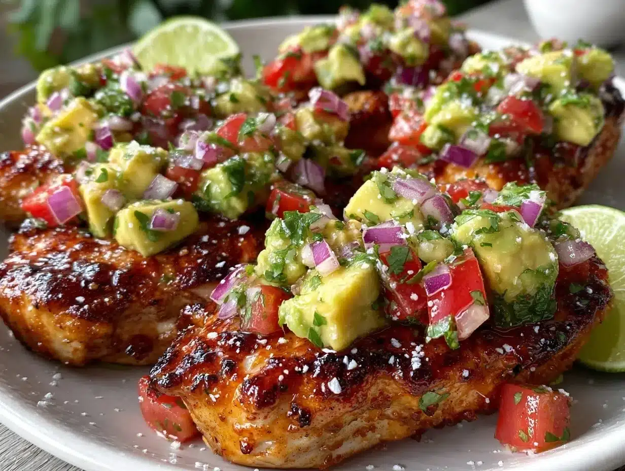 Healthy Avocado Salsa Chicken Boats preparation steps