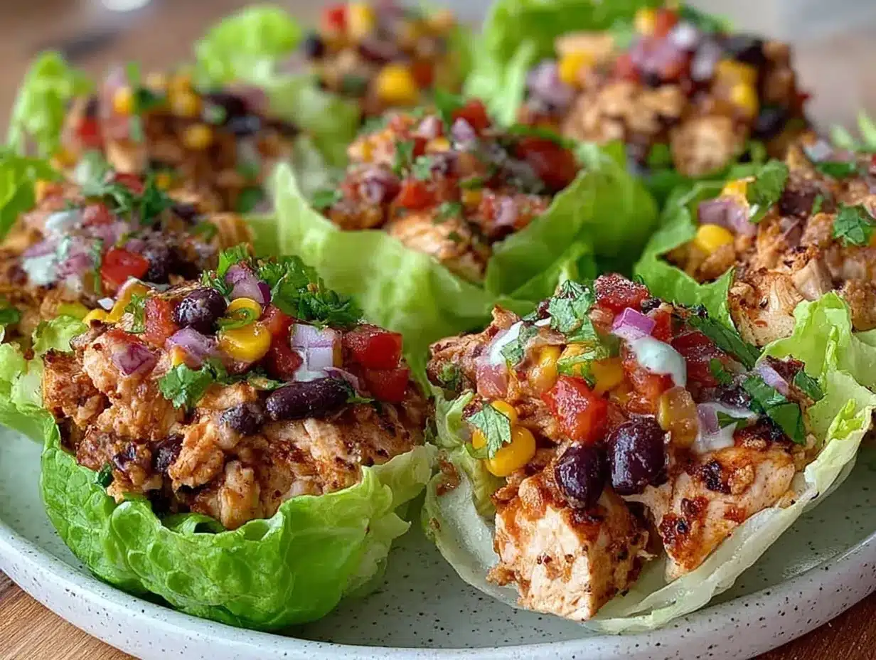 healthy chicken burrito lettuce wraps preparation steps