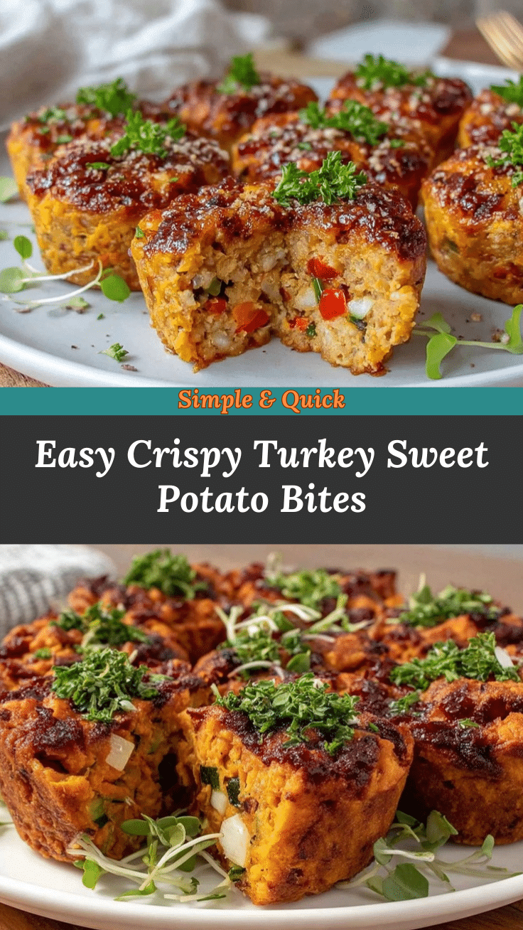 Healthy Turkey Veggie Sweet Potato Bites recipe