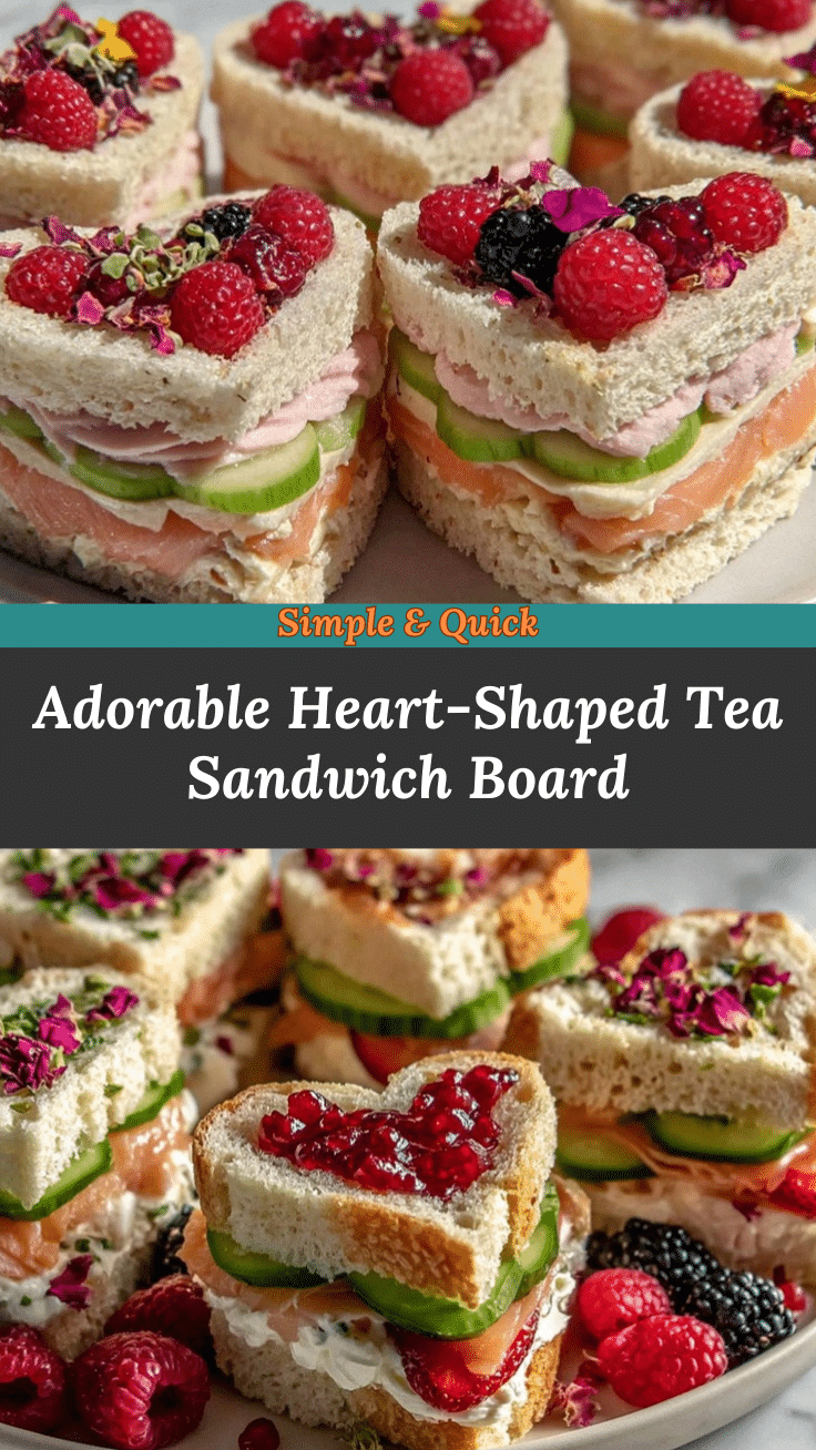 heart-shaped tea sandwich board recipe
