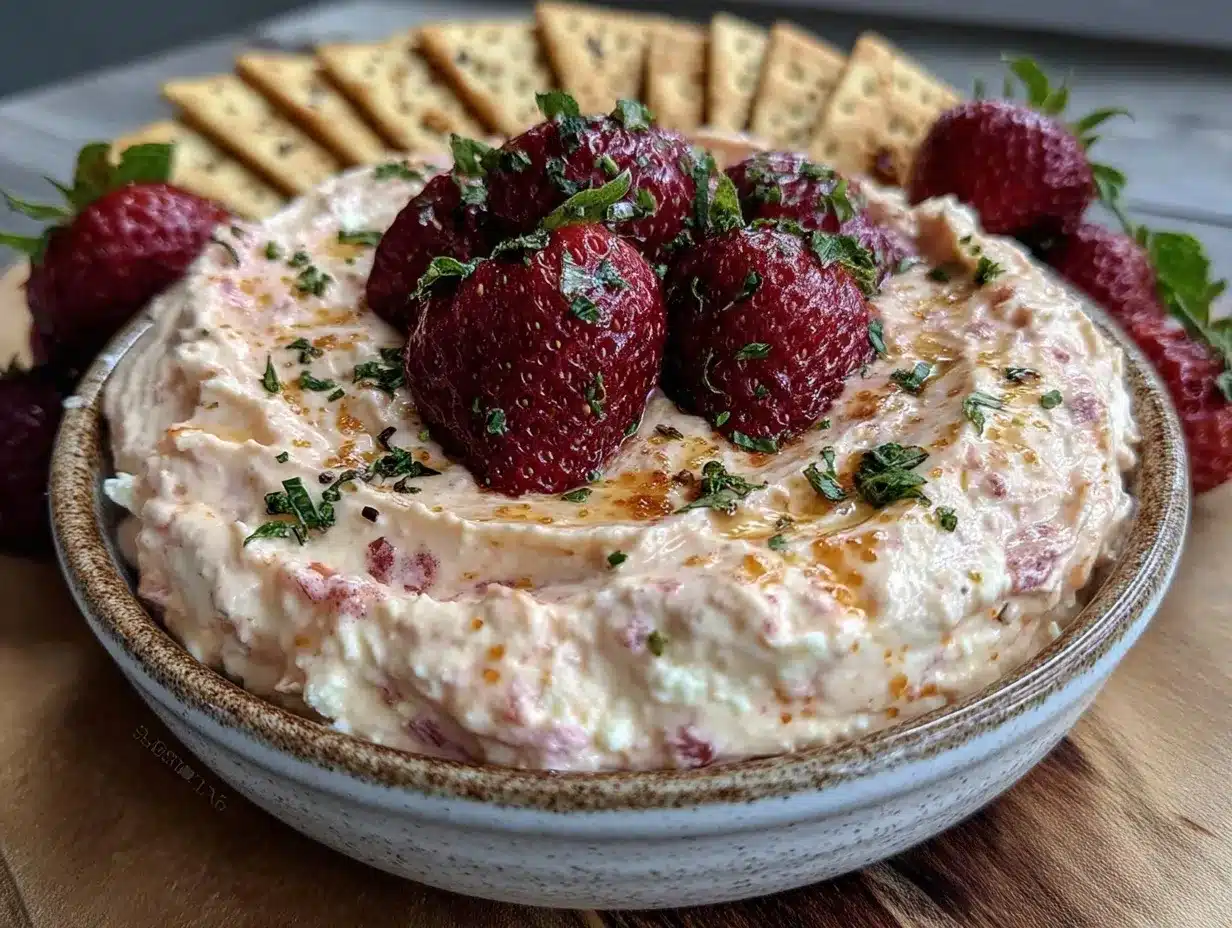 high-protein strawberry dip preparation steps