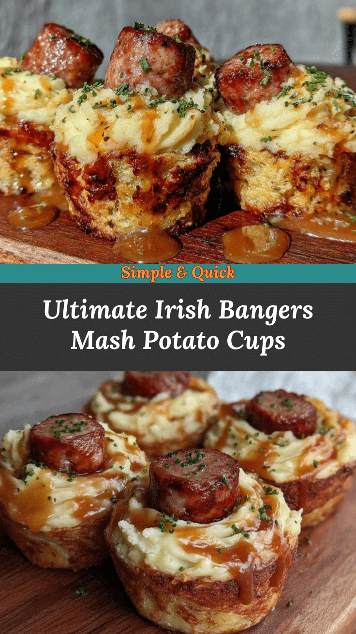 Irish Bangers & Mash Potato Cups recipe