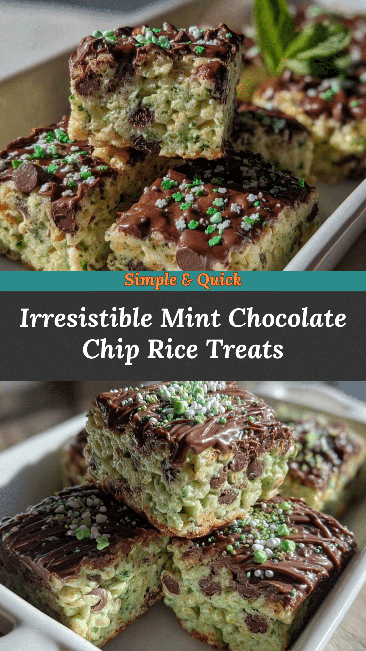 mint chocolate chip rice treats recipe