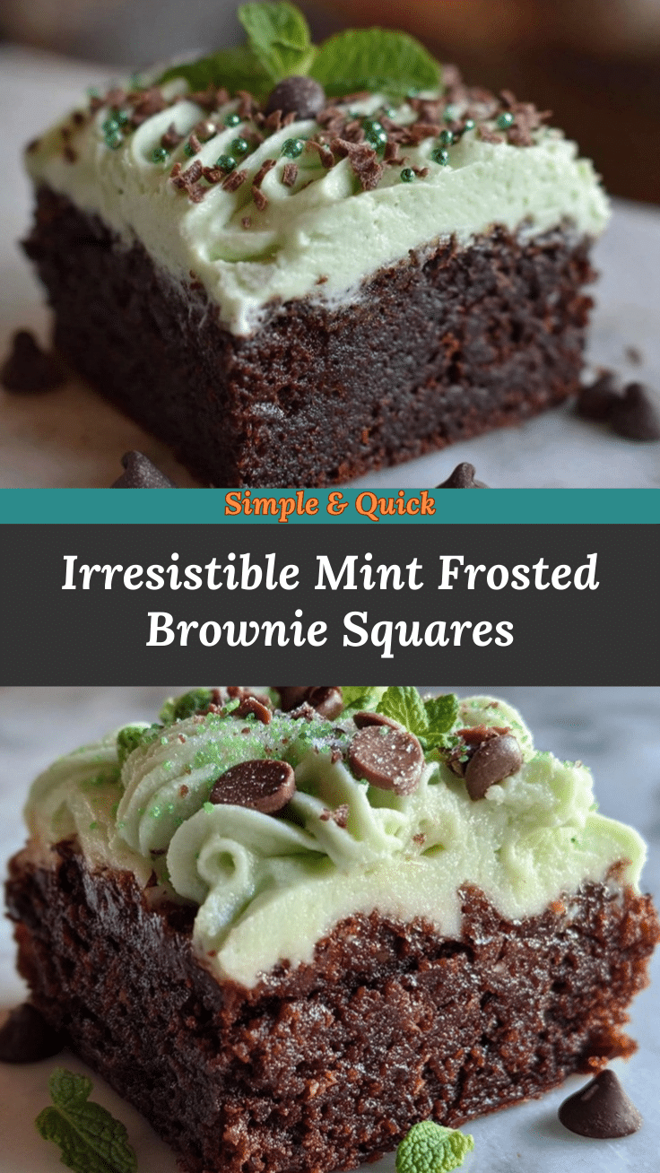 mint frosted brownie squares recipe
