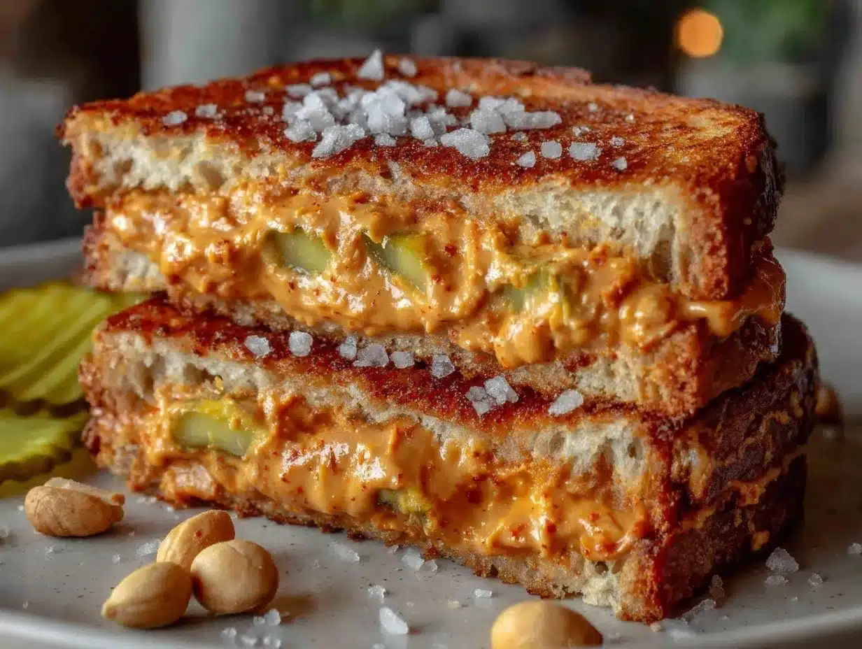 peanut butter pickle sandwich preparation steps