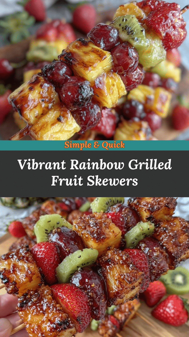 rainbow grilled fruit skewers recipe