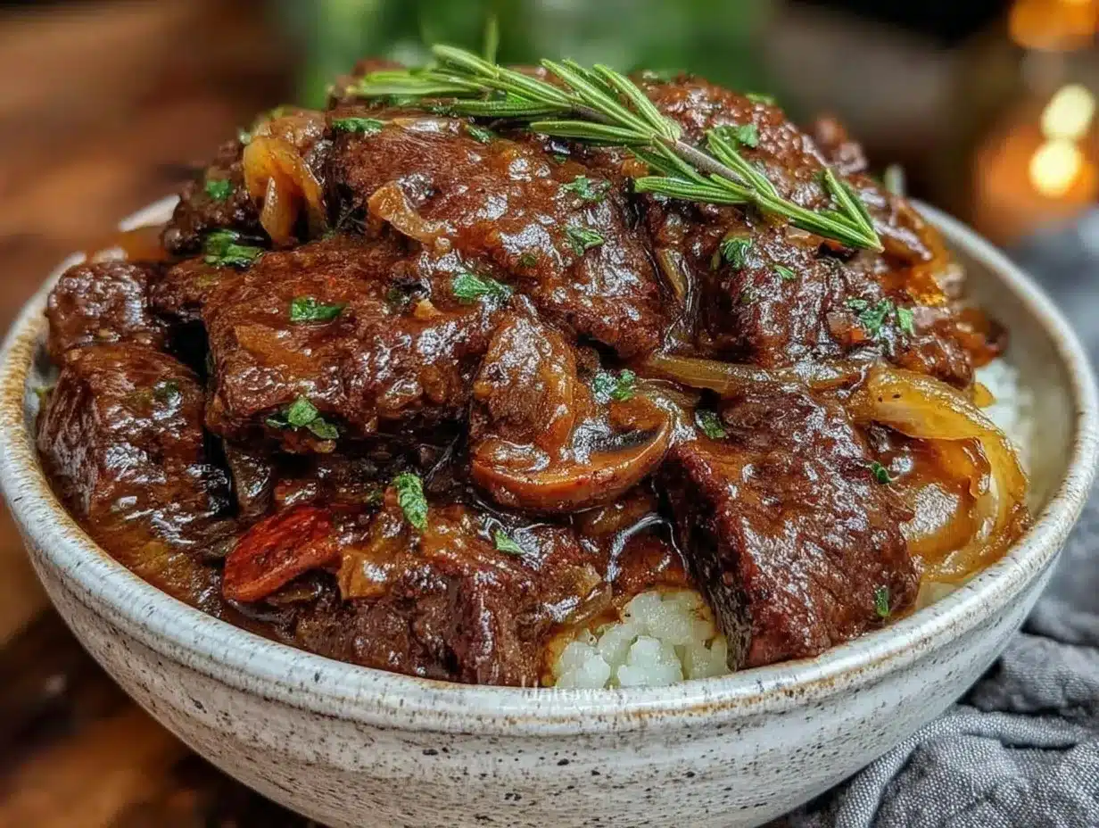 slow cooker beef tips preparation steps